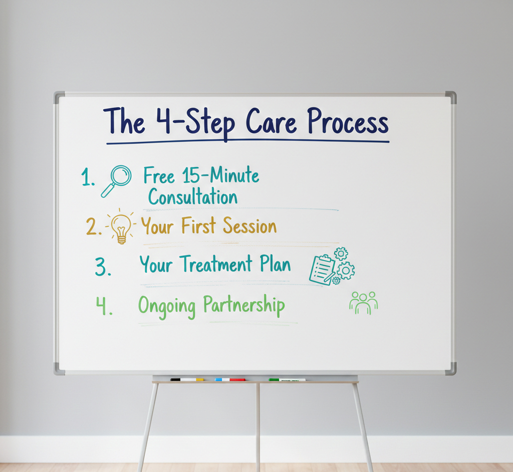 The 4 step care process image